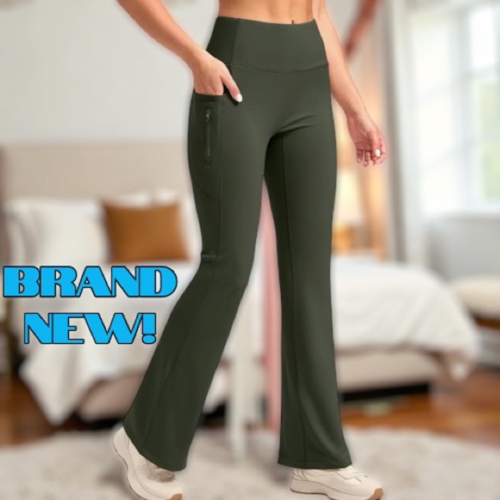 🧘🏻‍♀️SANTINY Fleece Lined Flare Leggings – Women’s XL